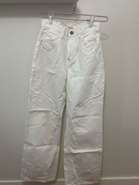 OAK + FORT White High-Rise Jeans